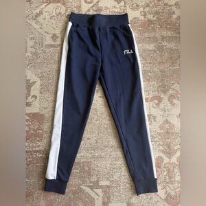 Fila Dark Blue and White joggers